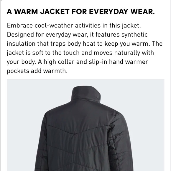 Men’s Adidas Insulated Jacket Coat Black Size 2XL - Picture 3 of 15